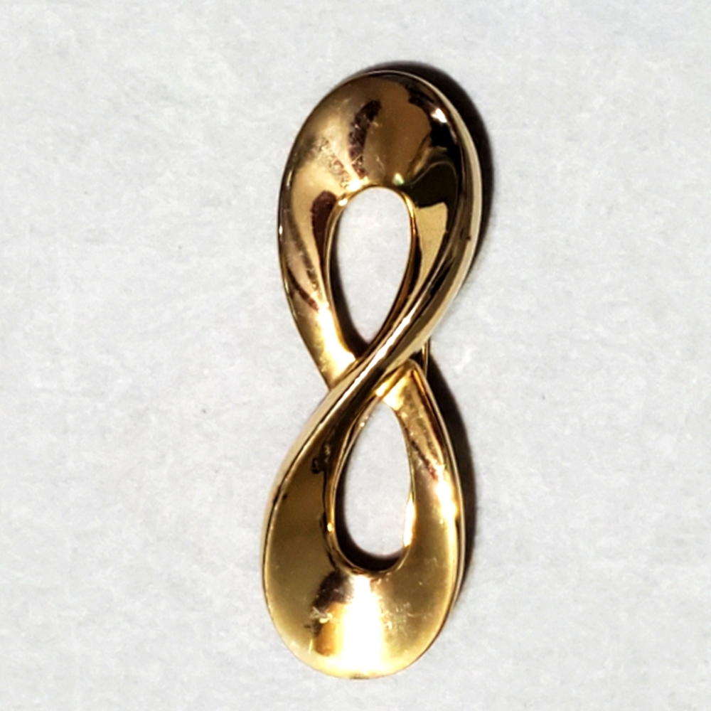 Infinity figure 8 Gold Brooch